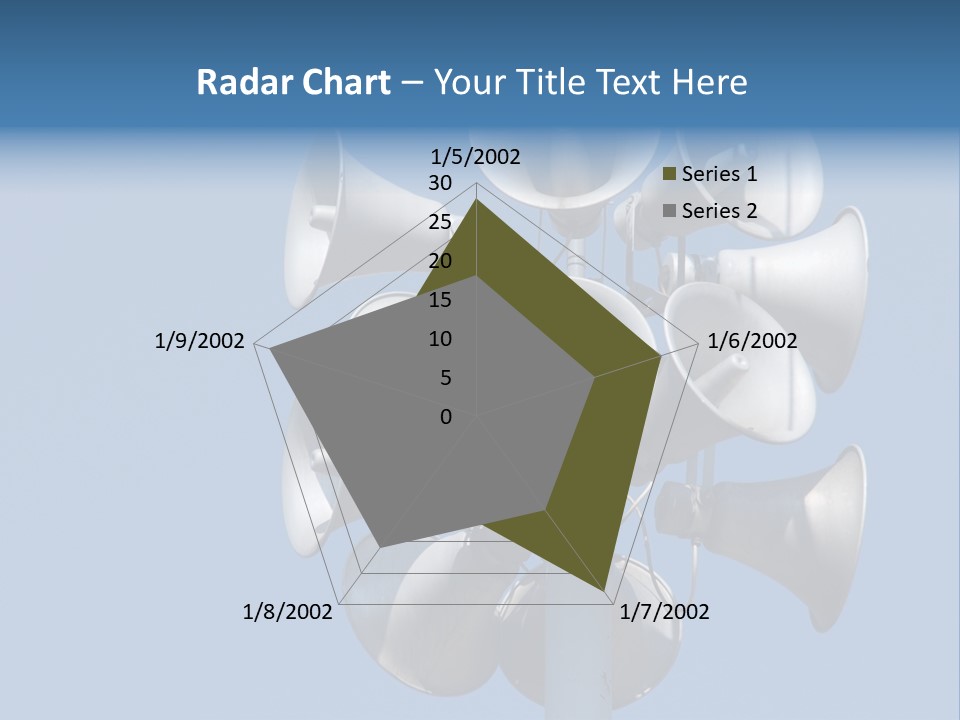 A Bunch Of Loud Phones On Top Of A Pole PowerPoint Template