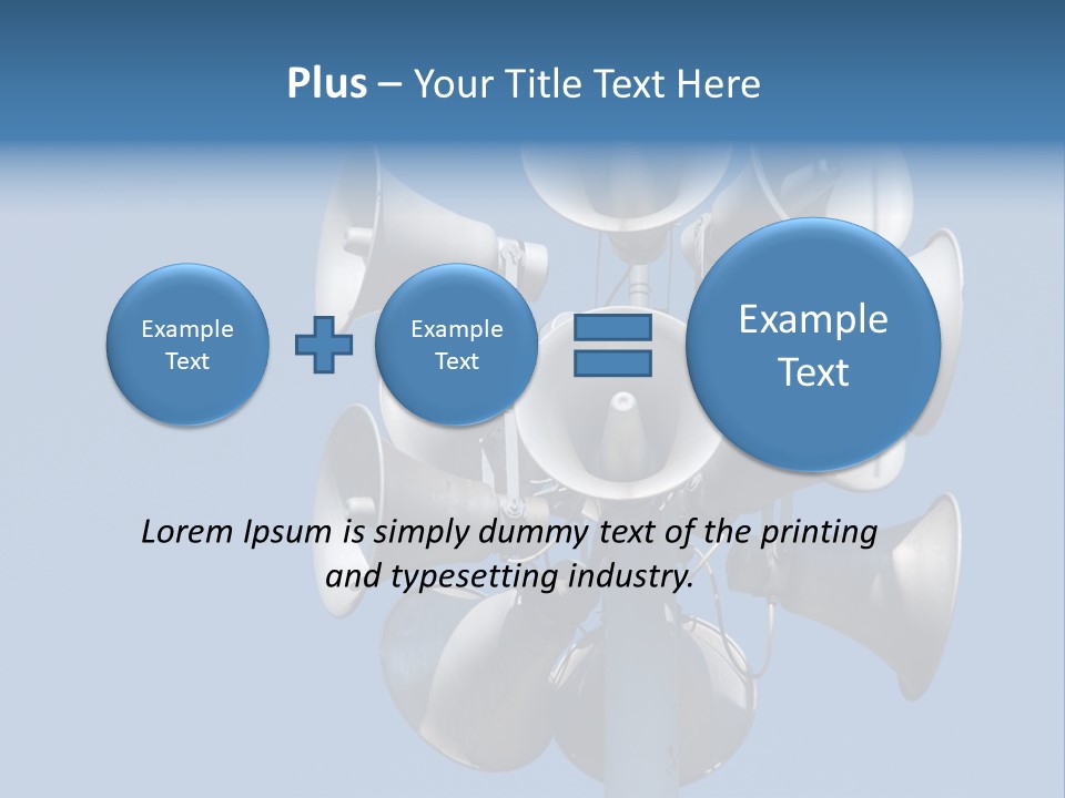 A Bunch Of Loud Phones On Top Of A Pole PowerPoint Template