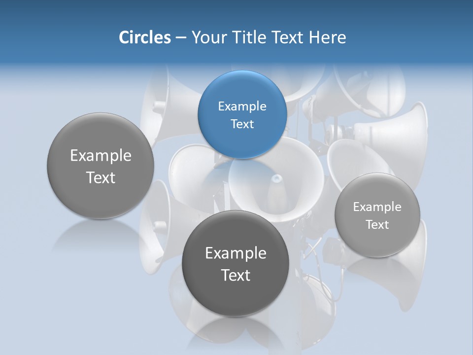 A Bunch Of Loud Phones On Top Of A Pole PowerPoint Template