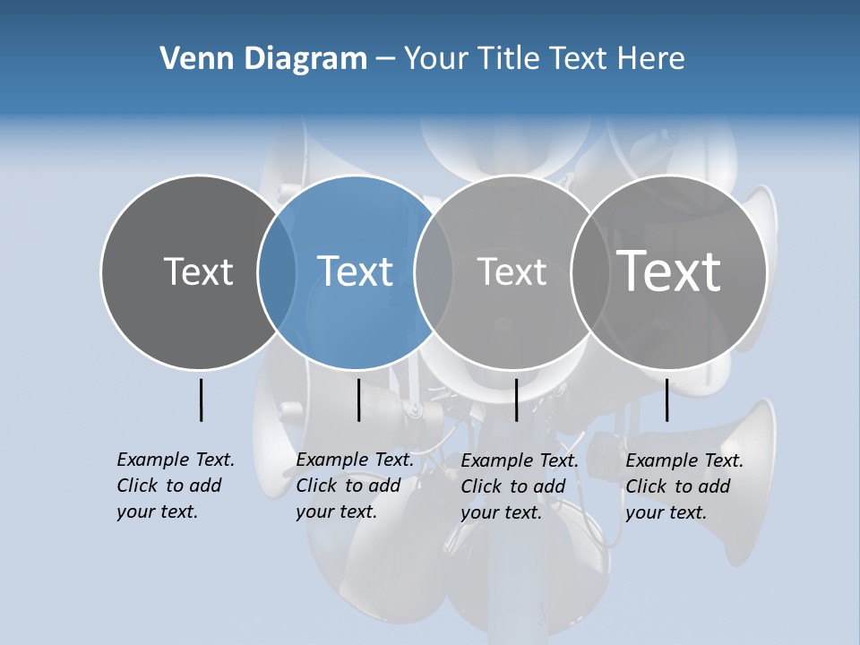 A Bunch Of Loud Phones On Top Of A Pole PowerPoint Template
