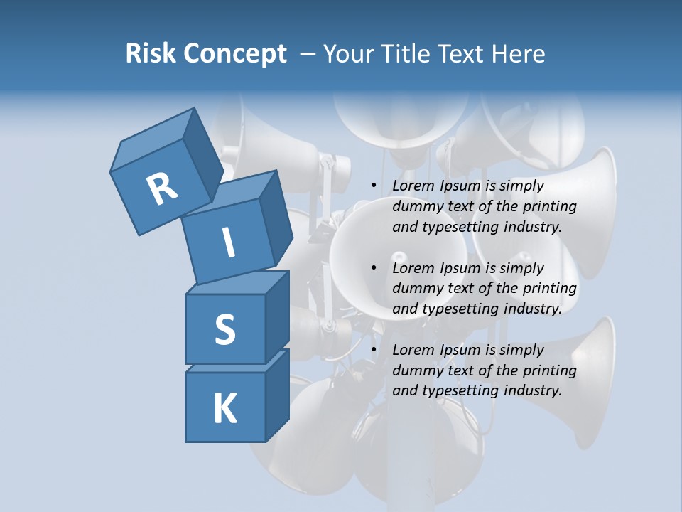 A Bunch Of Loud Phones On Top Of A Pole PowerPoint Template