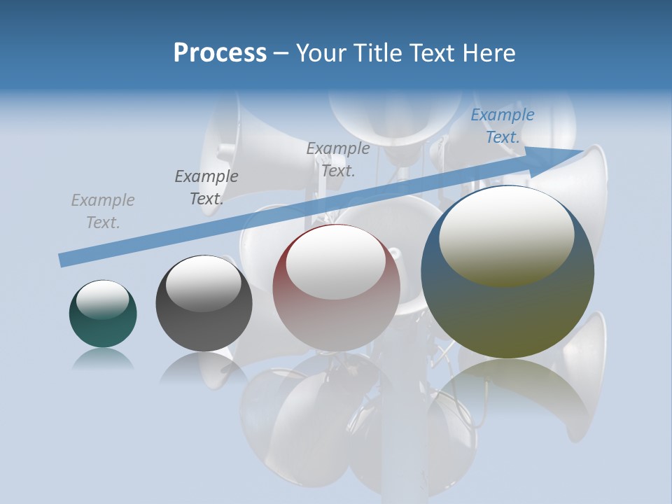 A Bunch Of Loud Phones On Top Of A Pole PowerPoint Template