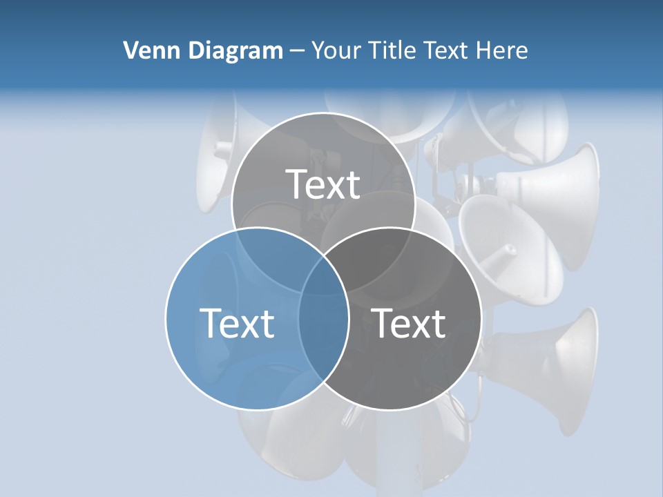 A Bunch Of Loud Phones On Top Of A Pole PowerPoint Template
