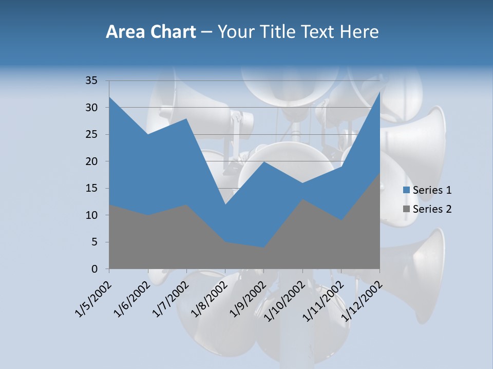 A Bunch Of Loud Phones On Top Of A Pole PowerPoint Template