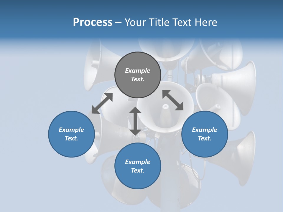 A Bunch Of Loud Phones On Top Of A Pole PowerPoint Template