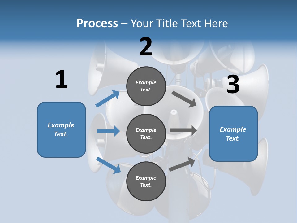 A Bunch Of Loud Phones On Top Of A Pole PowerPoint Template