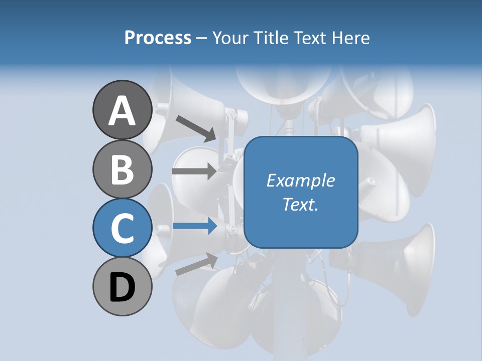 A Bunch Of Loud Phones On Top Of A Pole PowerPoint Template