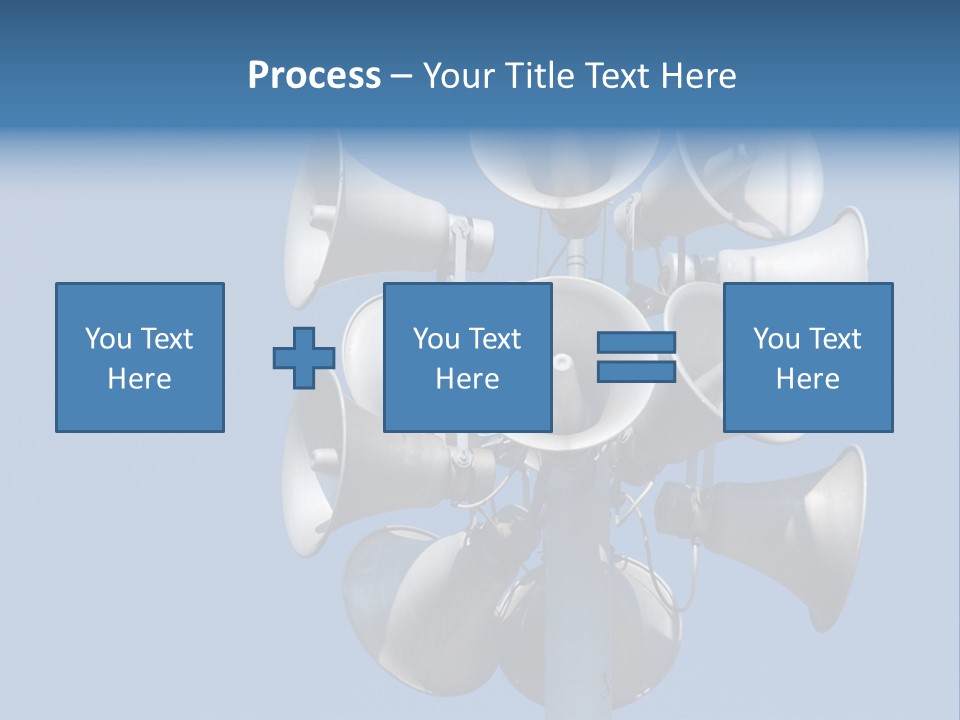 A Bunch Of Loud Phones On Top Of A Pole PowerPoint Template