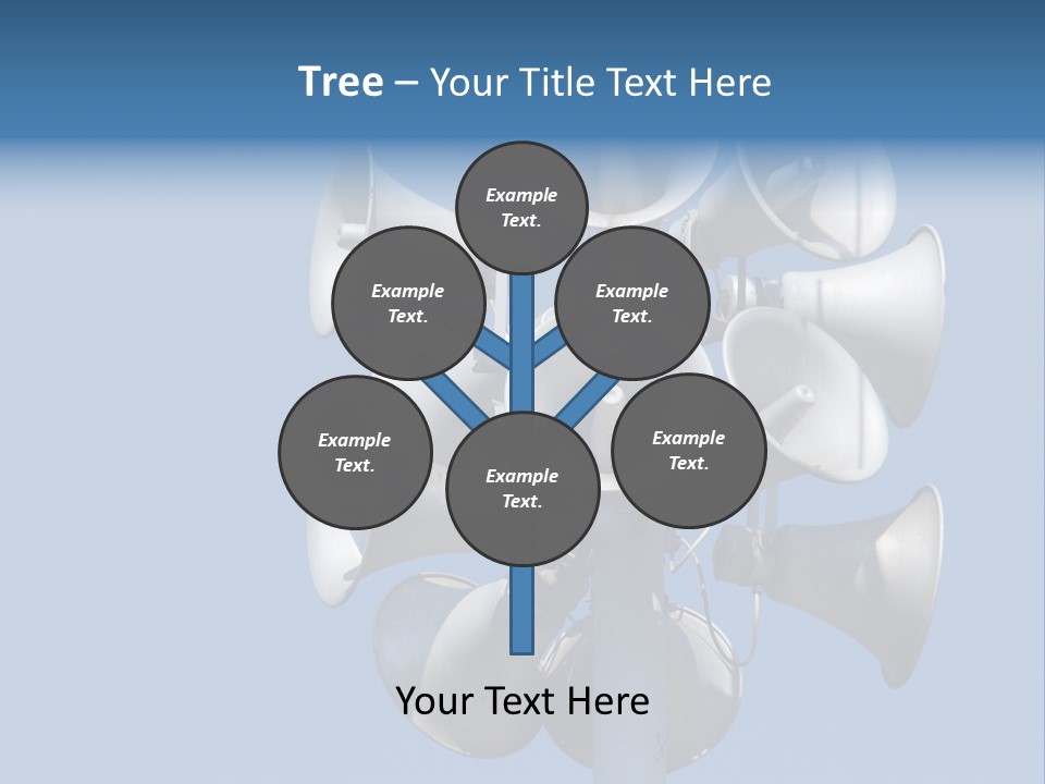 A Bunch Of Loud Phones On Top Of A Pole PowerPoint Template