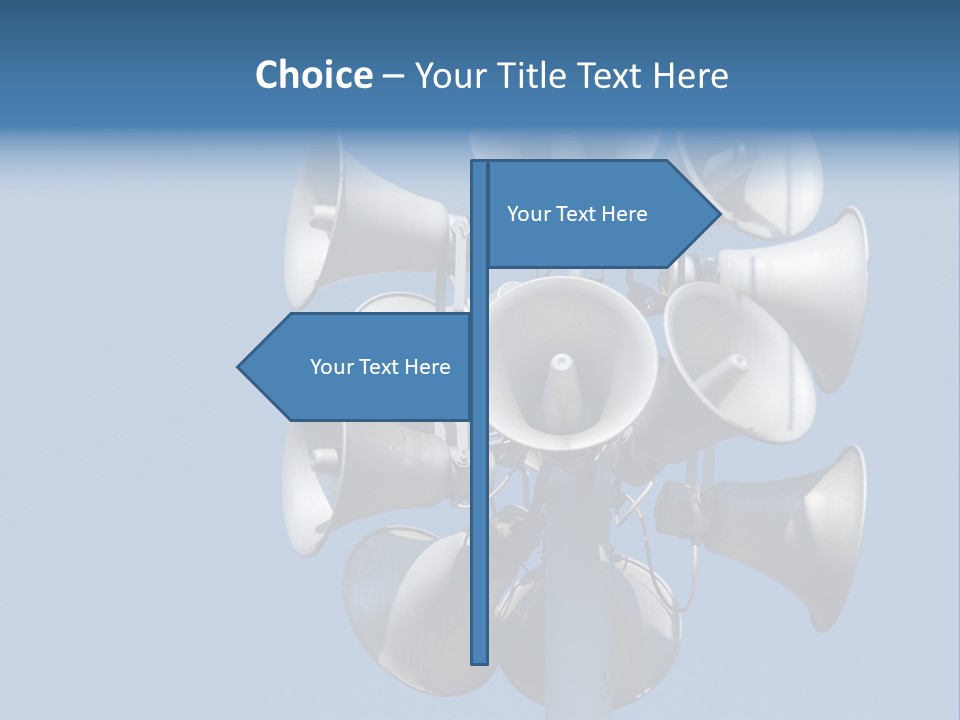 A Bunch Of Loud Phones On Top Of A Pole PowerPoint Template