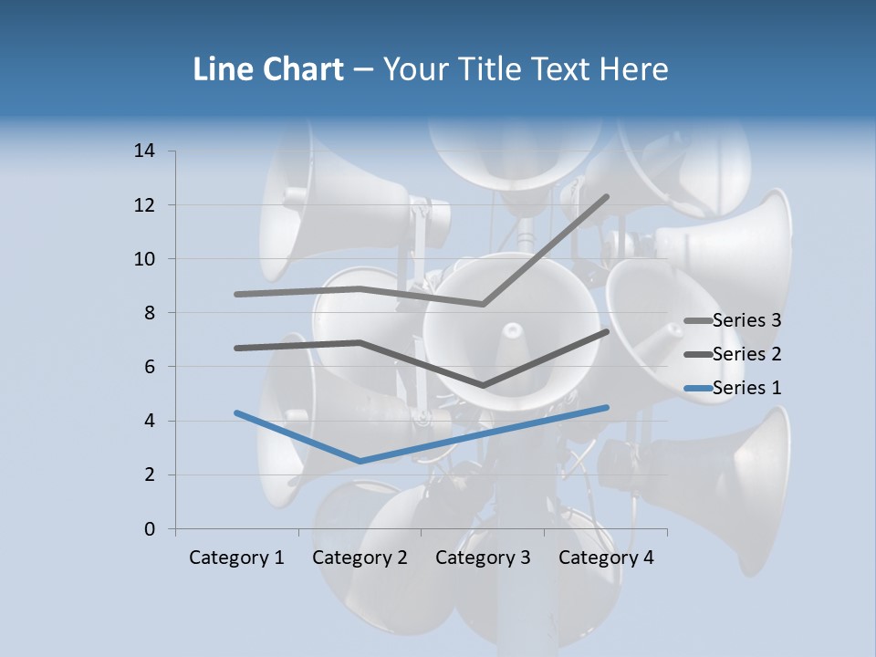 A Bunch Of Loud Phones On Top Of A Pole PowerPoint Template