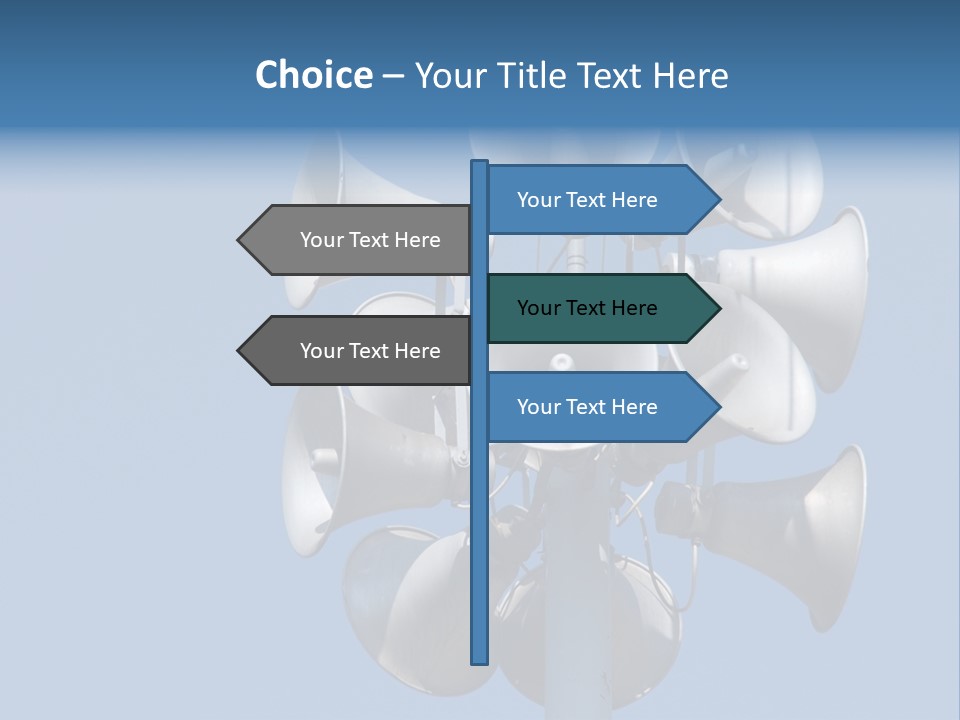 A Bunch Of Loud Phones On Top Of A Pole PowerPoint Template