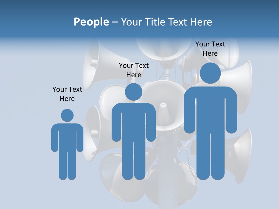 A Bunch Of Loud Phones On Top Of A Pole PowerPoint Template