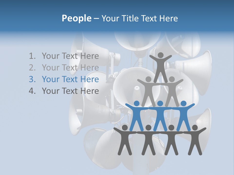 A Bunch Of Loud Phones On Top Of A Pole PowerPoint Template