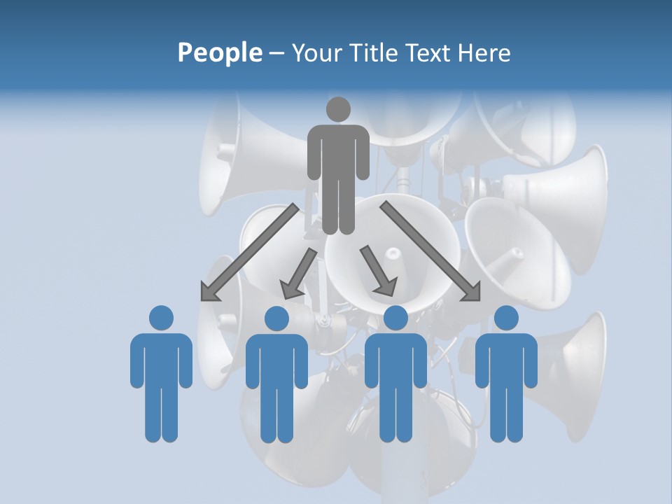 A Bunch Of Loud Phones On Top Of A Pole PowerPoint Template