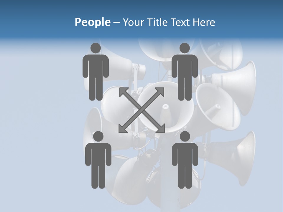 A Bunch Of Loud Phones On Top Of A Pole PowerPoint Template