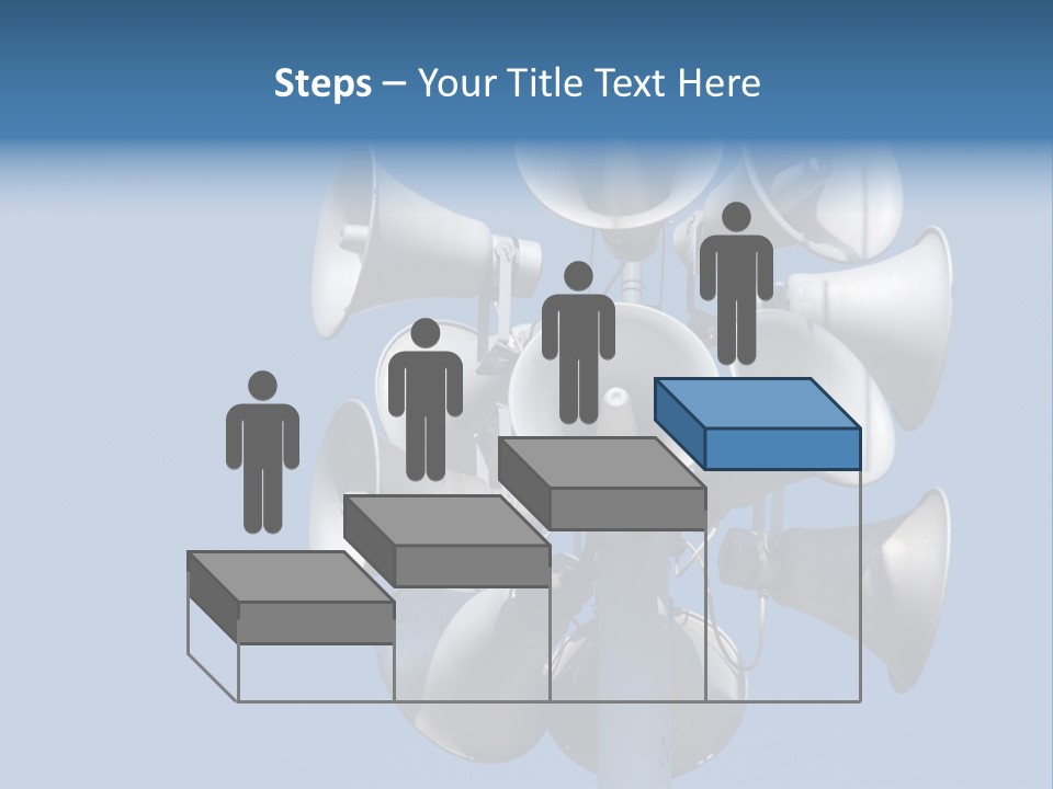 A Bunch Of Loud Phones On Top Of A Pole PowerPoint Template