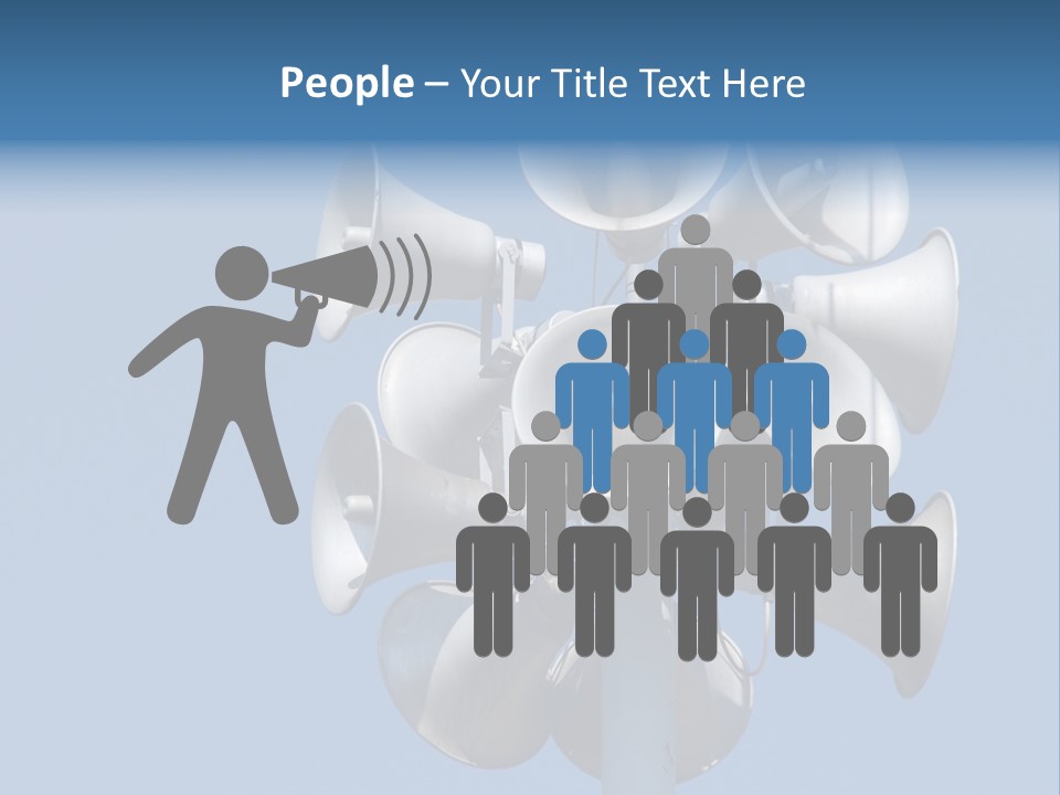 A Bunch Of Loud Phones On Top Of A Pole PowerPoint Template