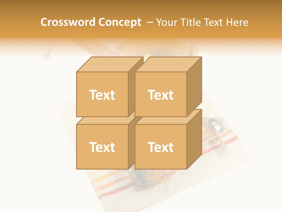 A Yellow Rose In A Wooden Bucket On A White Background PowerPoint Template