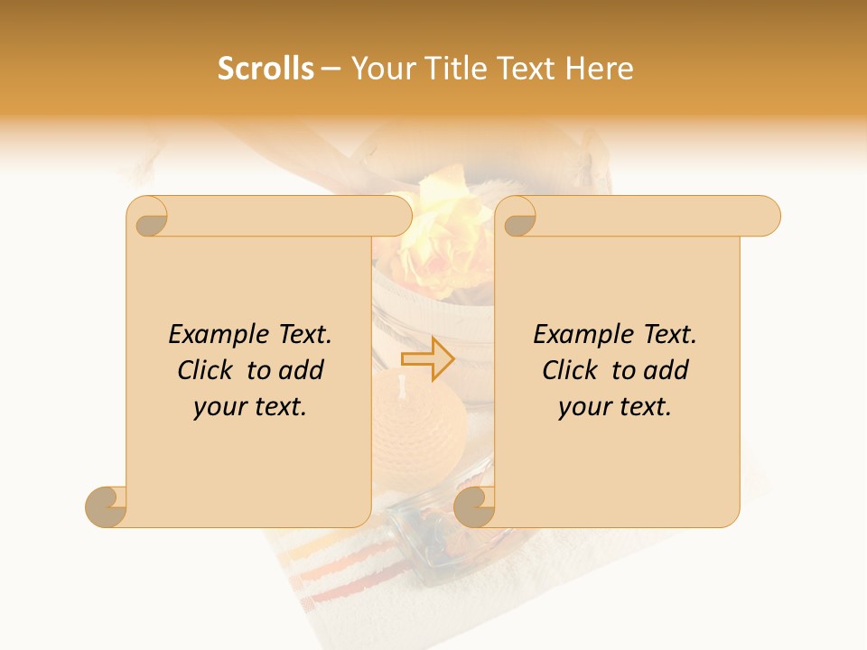 A Yellow Rose In A Wooden Bucket On A White Background PowerPoint Template