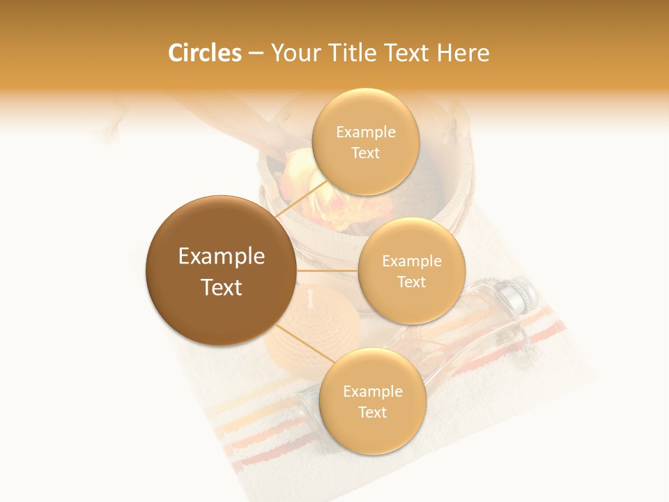 A Yellow Rose In A Wooden Bucket On A White Background PowerPoint Template