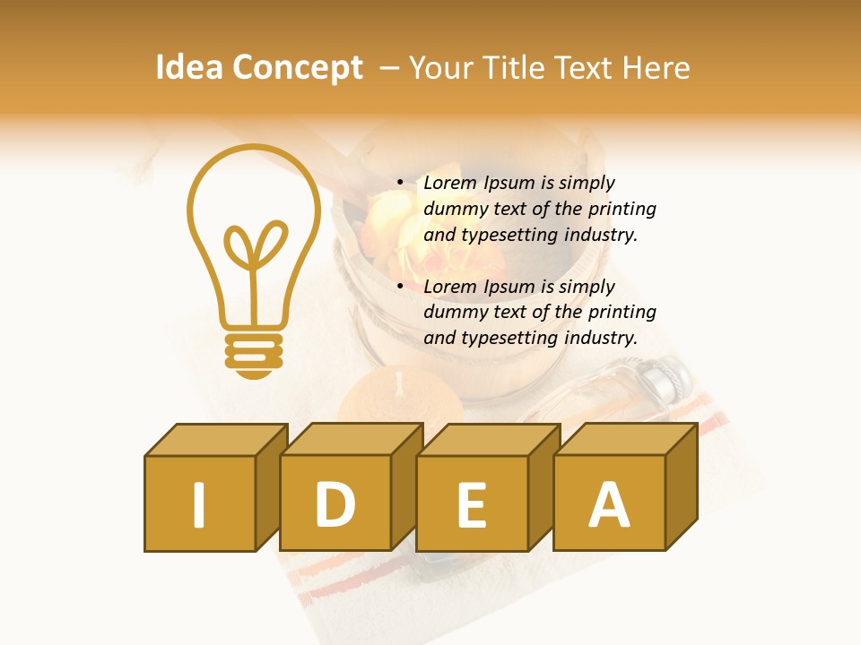 A Yellow Rose In A Wooden Bucket On A White Background PowerPoint Template