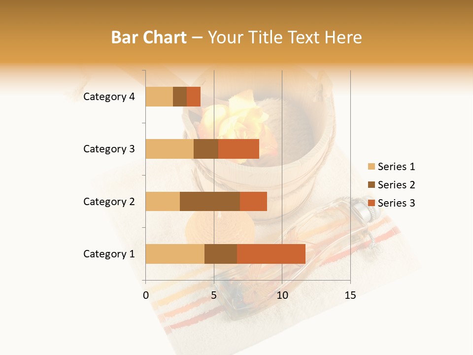 A Yellow Rose In A Wooden Bucket On A White Background PowerPoint Template