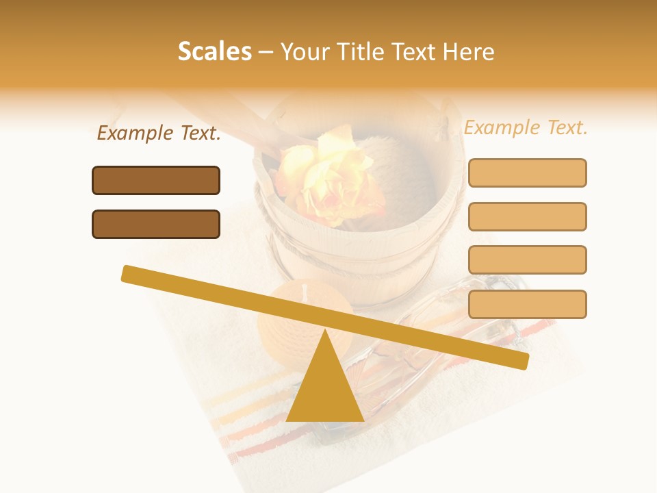 A Yellow Rose In A Wooden Bucket On A White Background PowerPoint Template