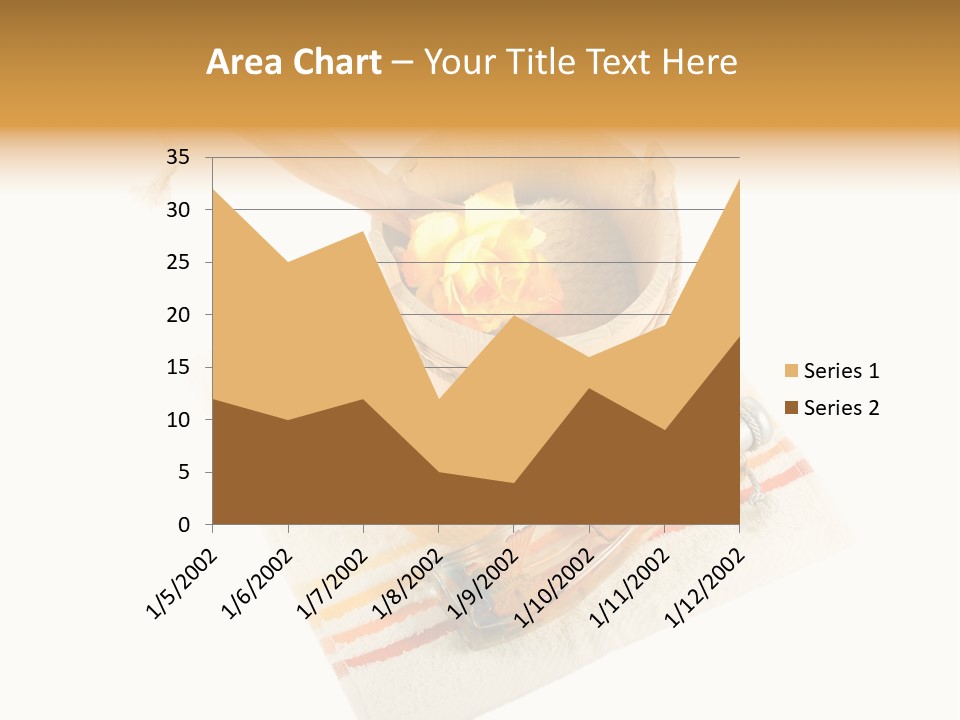 A Yellow Rose In A Wooden Bucket On A White Background PowerPoint Template
