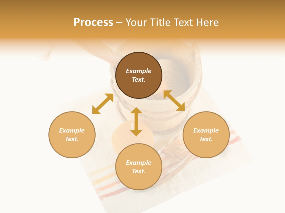 A Yellow Rose In A Wooden Bucket On A White Background PowerPoint Template