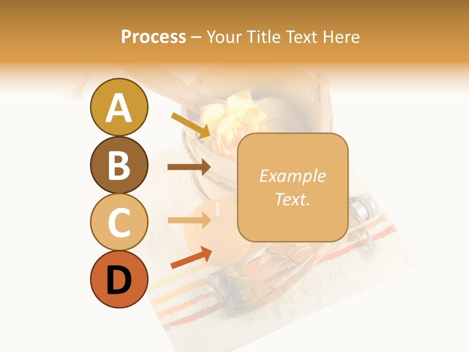A Yellow Rose In A Wooden Bucket On A White Background PowerPoint Template