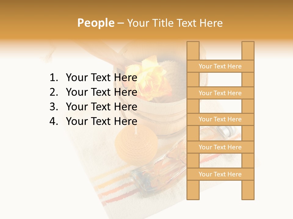 A Yellow Rose In A Wooden Bucket On A White Background PowerPoint Template