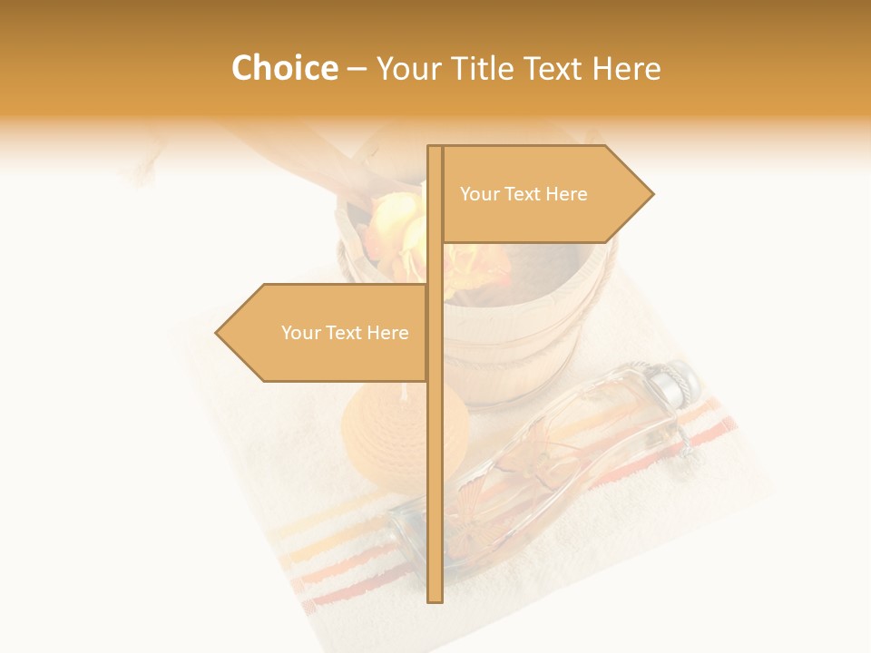 A Yellow Rose In A Wooden Bucket On A White Background PowerPoint Template