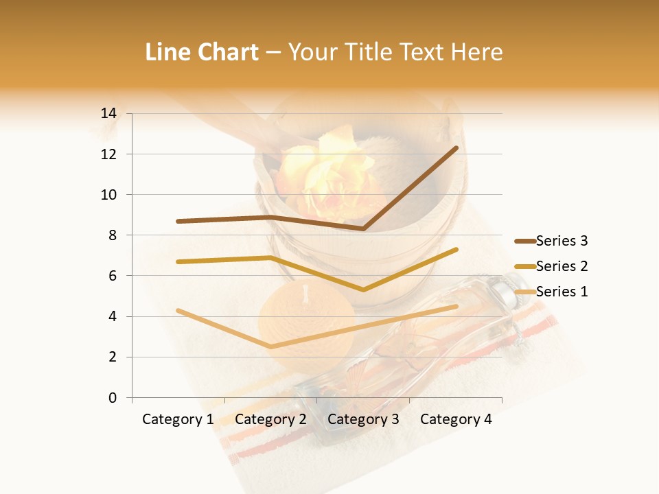 A Yellow Rose In A Wooden Bucket On A White Background PowerPoint Template
