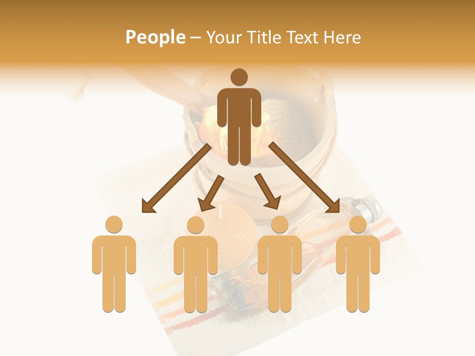 A Yellow Rose In A Wooden Bucket On A White Background PowerPoint Template