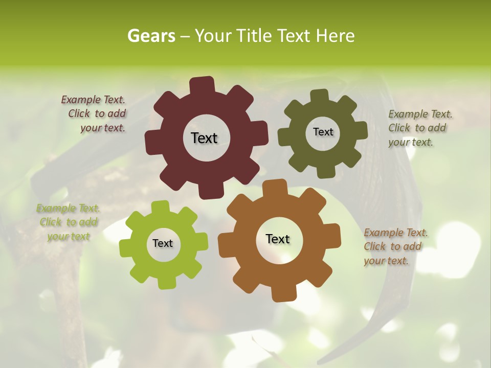 Nature Golden Blossom PowerPoint Template