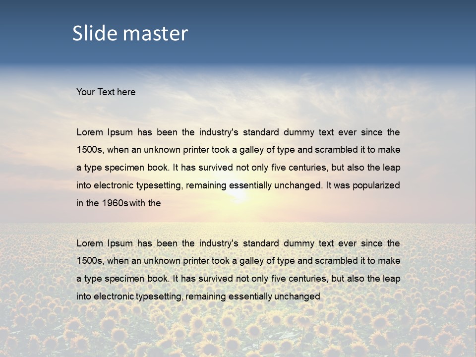 Nature Golden Blossom PowerPoint Template