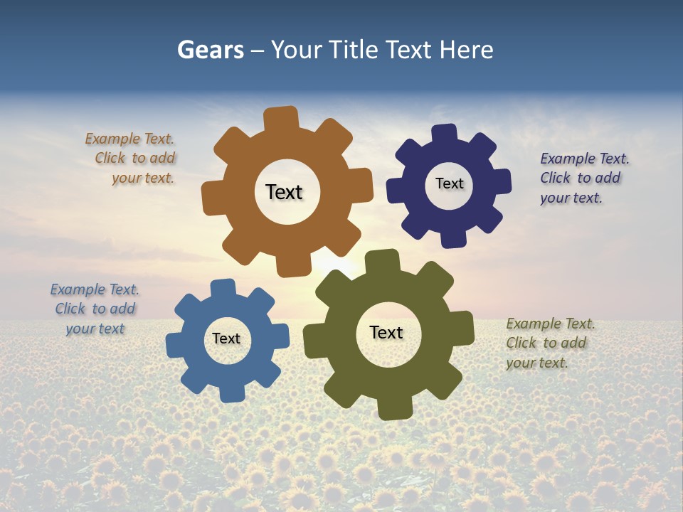 Nature Golden Blossom PowerPoint Template