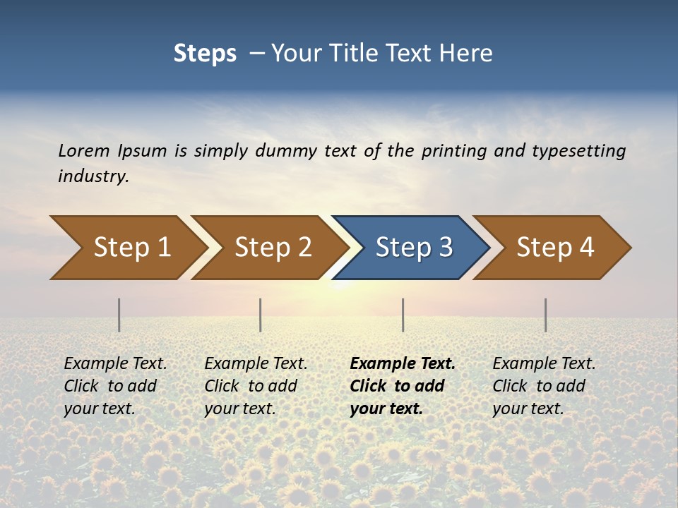 Nature Golden Blossom PowerPoint Template