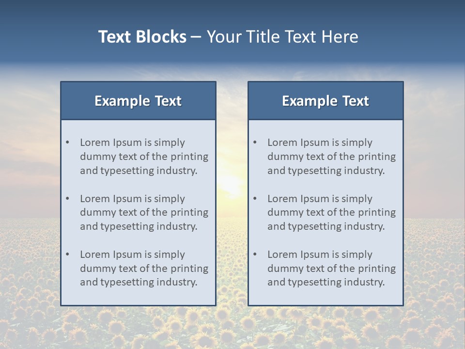 Nature Golden Blossom PowerPoint Template
