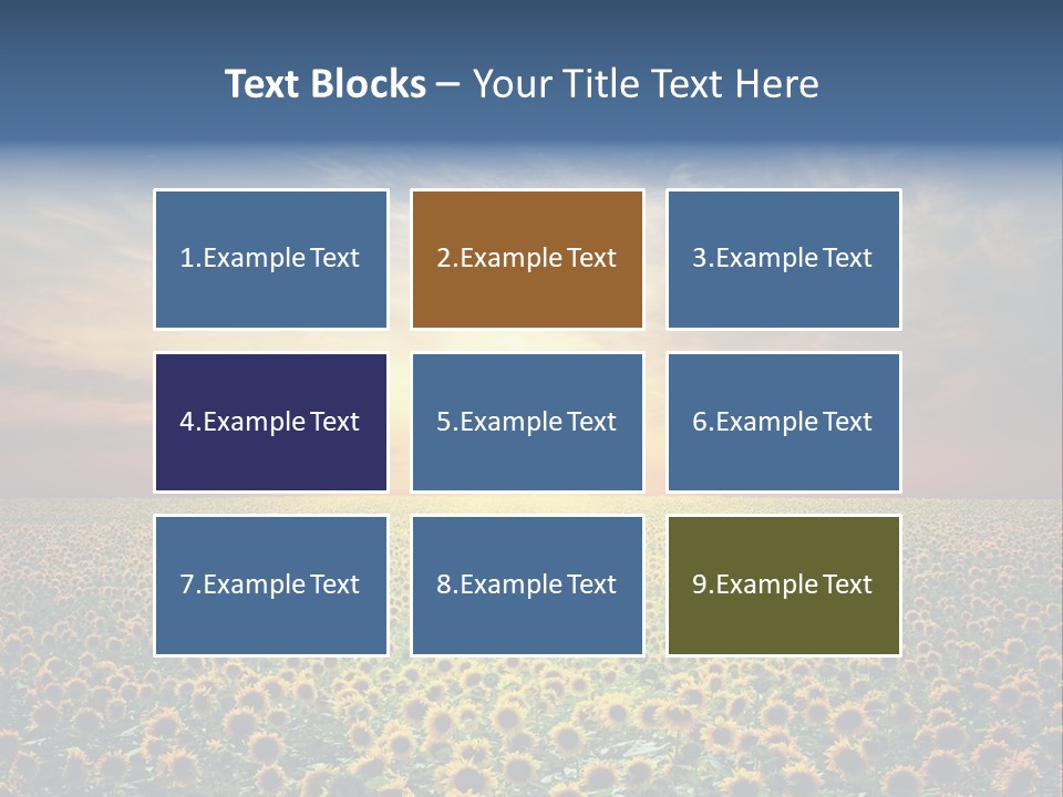 Nature Golden Blossom PowerPoint Template