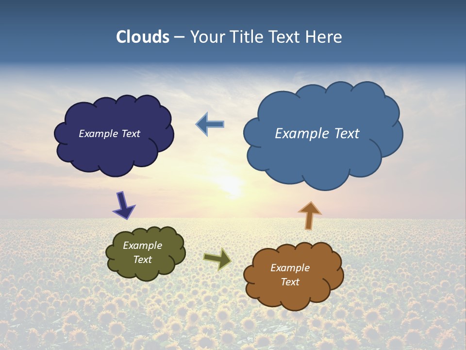 Nature Golden Blossom PowerPoint Template