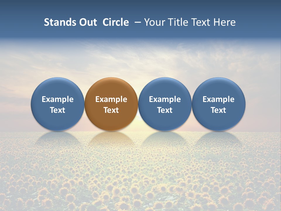 Nature Golden Blossom PowerPoint Template