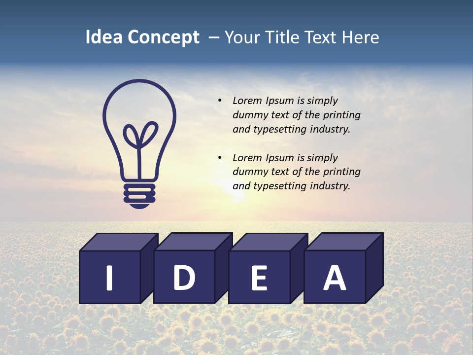 Nature Golden Blossom PowerPoint Template