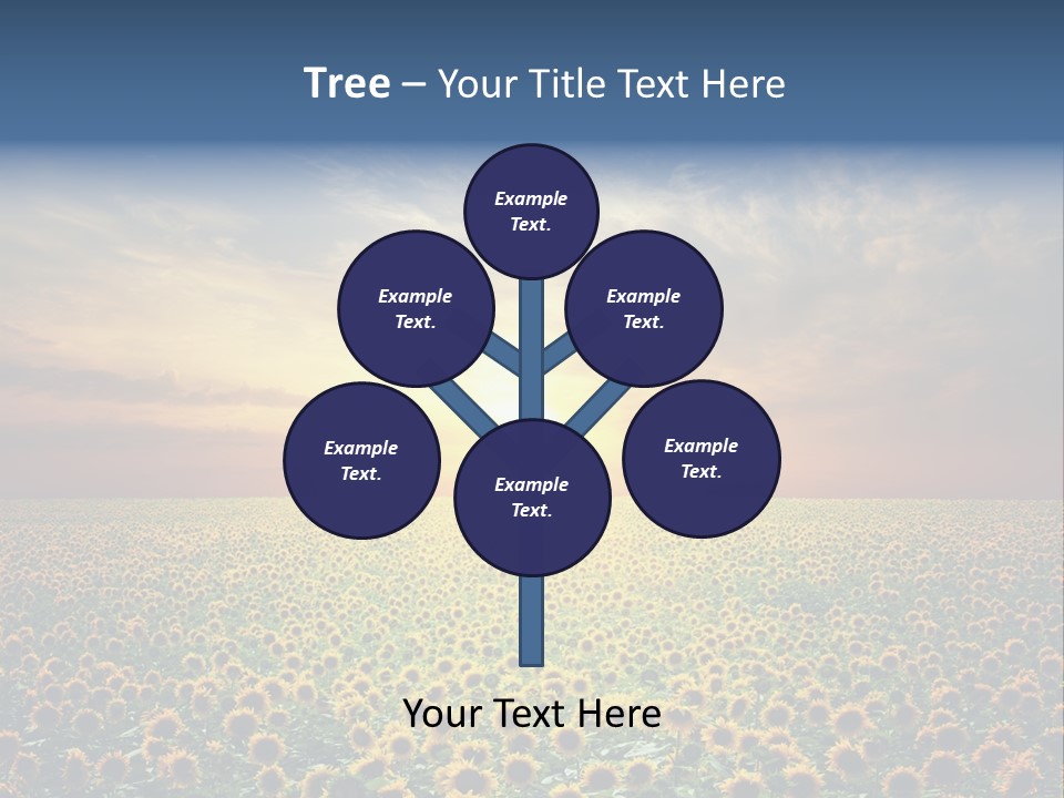 Nature Golden Blossom PowerPoint Template