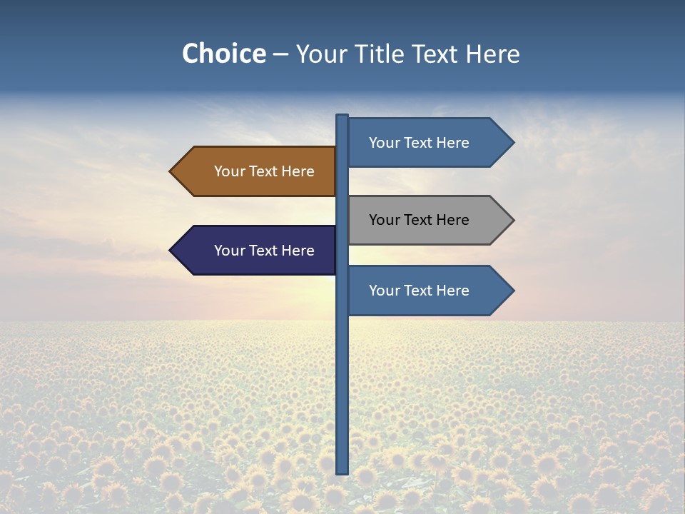 Nature Golden Blossom PowerPoint Template