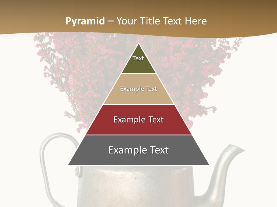 A Metal Watering Can With Flowers In It PowerPoint Template