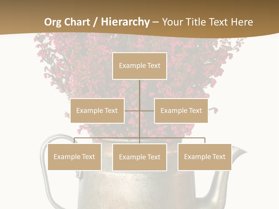 A Metal Watering Can With Flowers In It PowerPoint Template
