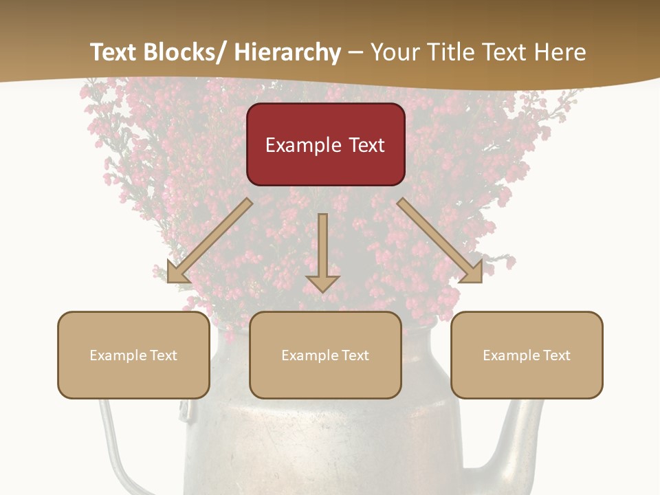 A Metal Watering Can With Flowers In It PowerPoint Template