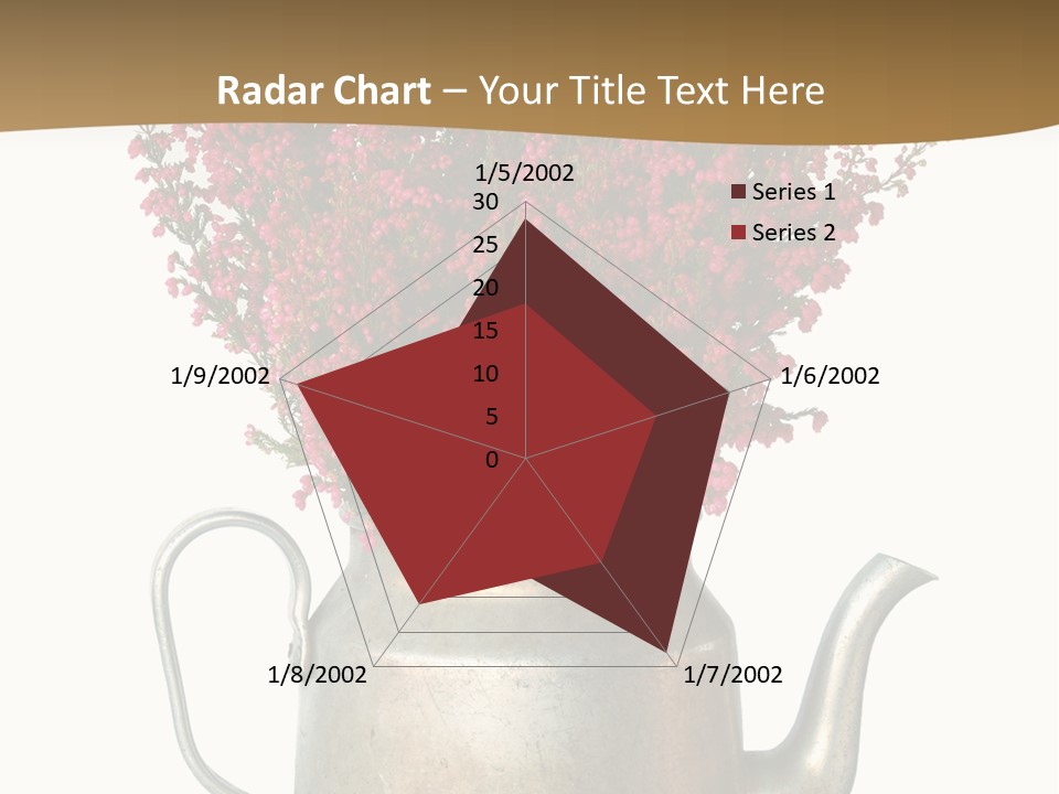 A Metal Watering Can With Flowers In It PowerPoint Template